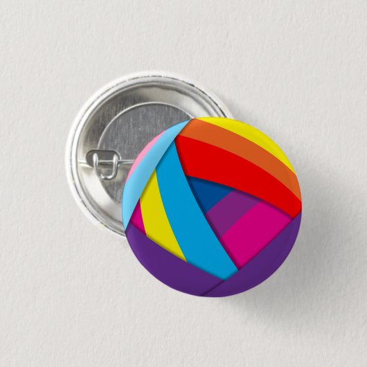 Badge Rond 2,50 Cm Remous d'arc-en-ciel (Devant & derrière)