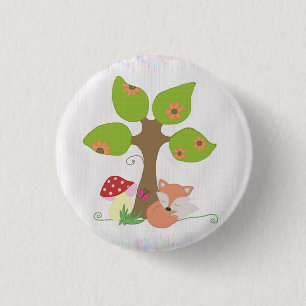 Badge Rond 2,50 Cm Renard sous l'arbre