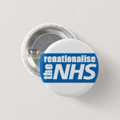 Badge Rond 2,50 Cm Renationalisez NHS (Devant & derrière)