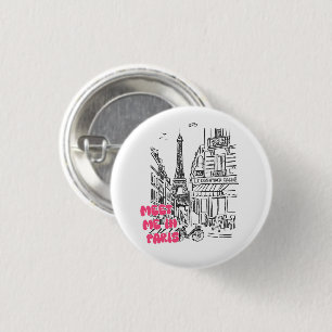 Badge Rond 2,50 Cm Rencontre-moi à Paris – Café français Tour Eiffel
