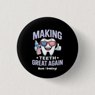 Badge Rond 2,50 Cm Rendre les dents magnifiques à nouveau Dental Assi