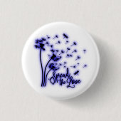 Badge Rond 2,50 Cm Répandre Les Dandelions Amoureux et les libellules (Devant)