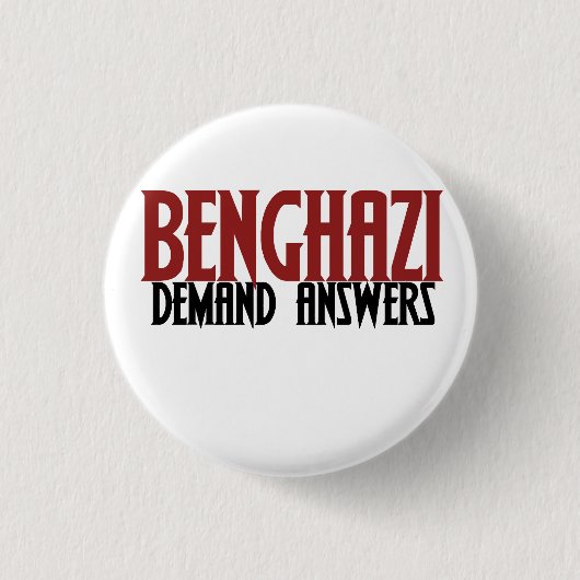 Badge Rond 2,50 Cm Réponses à la demande de Benghazi (Devant)