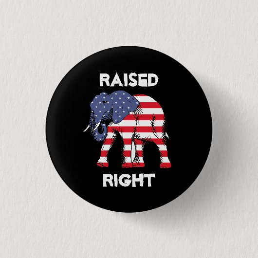 BADGE ROND 2,50 CM RÉPUBLICAIN, RAISONNÉ BON NIP ÉLÉPHANT (Devant)