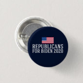 Badge Rond 2,50 Cm Républicains pour Biden 2020 (Devant & derrière)