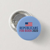 Badge Rond 2,50 Cm Républicains pour Joe Biden 2020 (Devant & derrière)