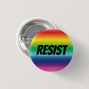 Badge Rond 2,50 Cm "Résiste" orgueil lgbtq lgbt couleurs arc-en-ciel 