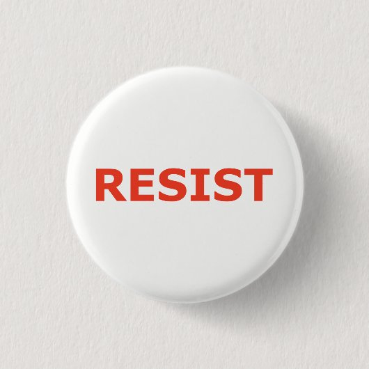 Badge Rond 2,50 Cm RÉSISTER - Alerte rouge (Devant)