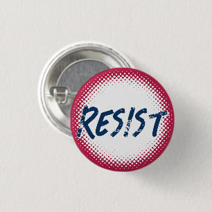 Badge Rond 2,50 Cm Résister Résistance Bleu Blanc et Rouge Personnali