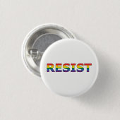 BADGE ROND 2,50 CM RÉSISTEZ - À LGBT (Devant & derrière)