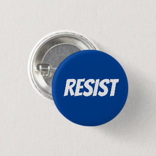 Badge Rond 2,50 Cm "Résistez" bleu blanc -