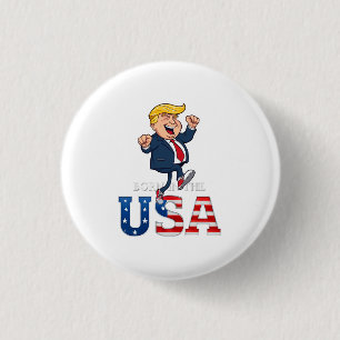 Badge Rond 2,50 Cm RESTEZ AUJOURD'HUI NÉ Aux États-Unis Trucker Hat