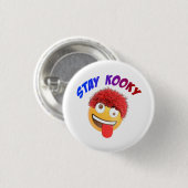 Badge Rond 2,50 Cm Restez Kooky (Devant & derrière)