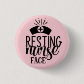Badge Rond 2,50 Cm Resting Nurse Face (Devant)