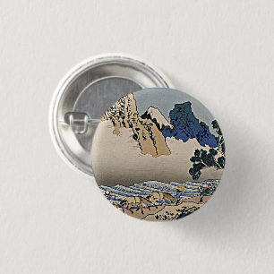 Badge Rond 2,50 Cm Retour de la montagne Fuji de la rivière Minobu Ho