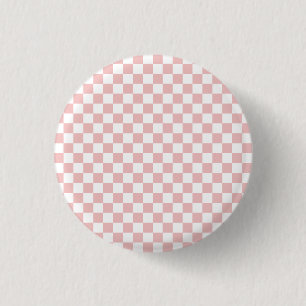 Badge Rond 2,50 Cm Rétro années 80 Enfants Rose Bébé Damier