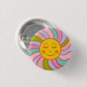 Badge Rond 2,50 Cm Retro soleil heureux (Devant & derrière)