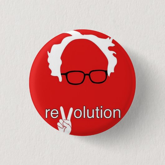 Badge Rond 2,50 Cm Révolution Bernie Sanders 2016 (Devant)