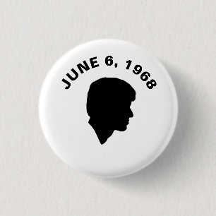 Badge Rond 2,50 Cm RFK : Le 6 juin 1968