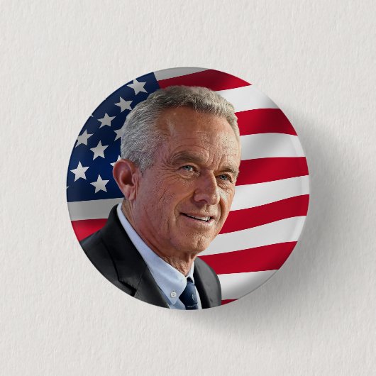Badge Rond 2,50 Cm RFK pour Président 2024 (Devant)