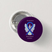Badge Rond 2,50 Cm Rhumatoïde Sensibilisation à l'arthrite Ruban Ange (Devant & derrière)
