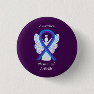 Badge Rond 2,50 Cm Rhumatoïde Sensibilisation à l'arthrite Ruban Ange