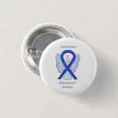 Badge Rond 2,50 Cm Rhumatoïde Sensibilisation à l'arthrite Ruban Ange (Devant & derrière)