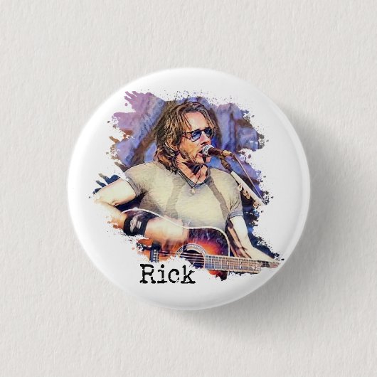Badge Rond 2,50 Cm Rick Springfield in Concert (Devant)