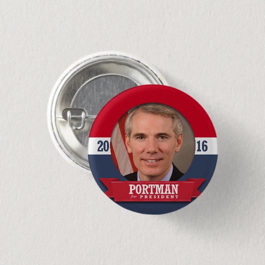 BADGE ROND 2,50 CM ROB PORTMAN 2016 (Devant & derrière)