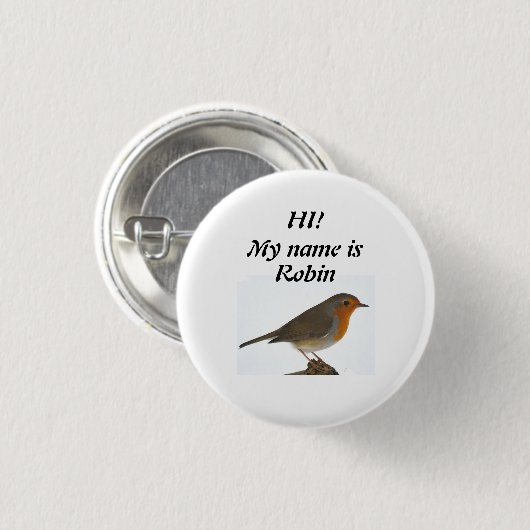 Badge Rond 2,50 Cm Robin (Devant & derrière)