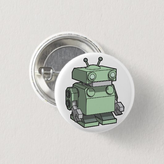 Badge Rond 2,50 Cm Robot (Devant & derrière)