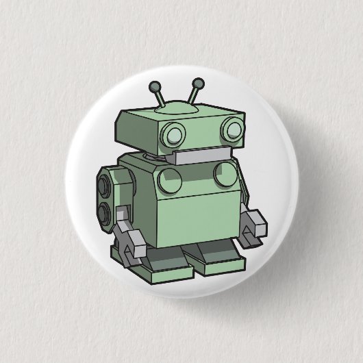 Badge Rond 2,50 Cm Robot (Devant)