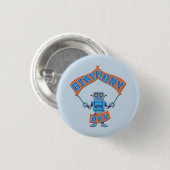 Badge Rond 2,50 Cm Robot Boy Birthday (Devant & derrière)