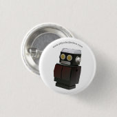 Badge Rond 2,50 Cm Robot d'adjectif d'objet (Devant & derrière)