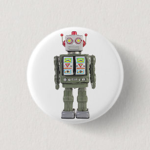 Badge Rond 2,50 Cm Robot de jouet
