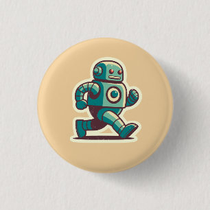 Badge Rond 2,50 Cm Robot Runner