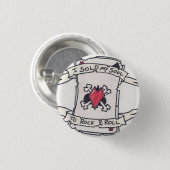 Badge Rond 2,50 Cm Roche et petit pain (Devant & derrière)