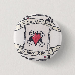 Badge Rond 2,50 Cm Roche et petit pain