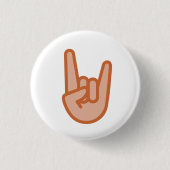 Badge Rond 2,50 Cm Roche fraîche en main Emoji (Devant)