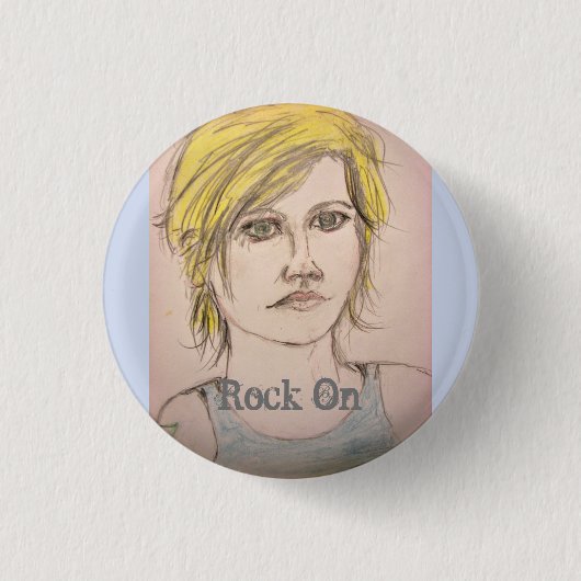 Badge Rond 2,50 Cm Rock (Devant)