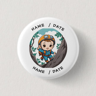 Badge Rond 2,50 Cm Rock Climber Outdoor Adventure Baby Boy