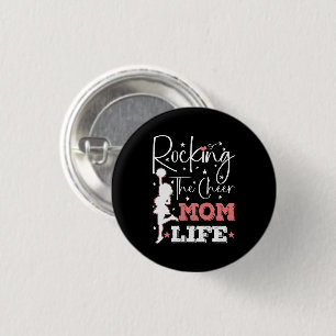 Badge Rond 2,50 Cm Rocking The Cheer Maman Vie Drôle Pom-pom girl Drô