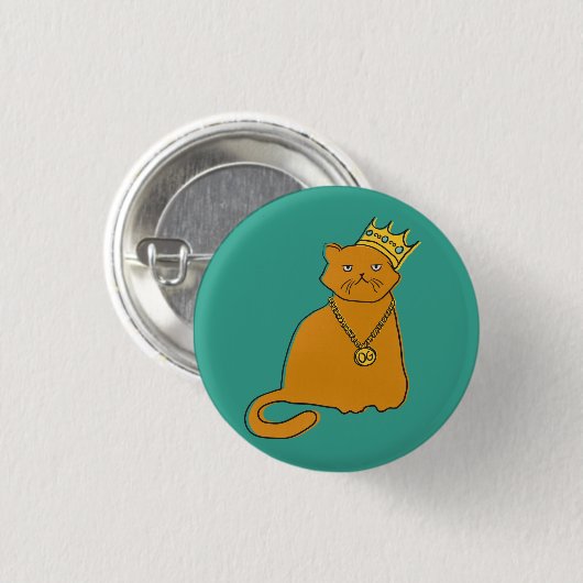 Badge Rond 2,50 Cm Roi de chat d'OG (Devant & derrière)