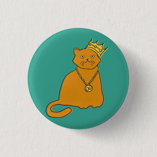 Badge Rond 2,50 Cm Roi de chat d'OG (Devant)
