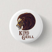 Badge Rond 2,50 Cm Roi du Grill (Devant)