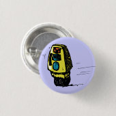 Badge Rond 2,50 Cm Rollerbot jaune (Devant & derrière)