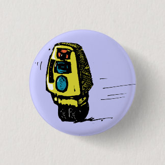 Badge Rond 2,50 Cm Rollerbot jaune