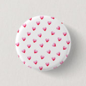 Badge Rond 2,50 Cm Romantic Coeur Rouge Saint Valentin (Devant)