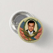 Badge Rond 2,50 Cm Romney Ryan Retro (Devant & derrière)