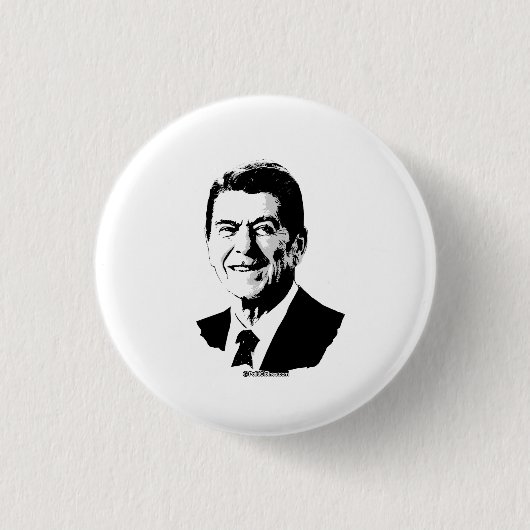 Badge Rond 2,50 Cm Ron Reagan (Devant)